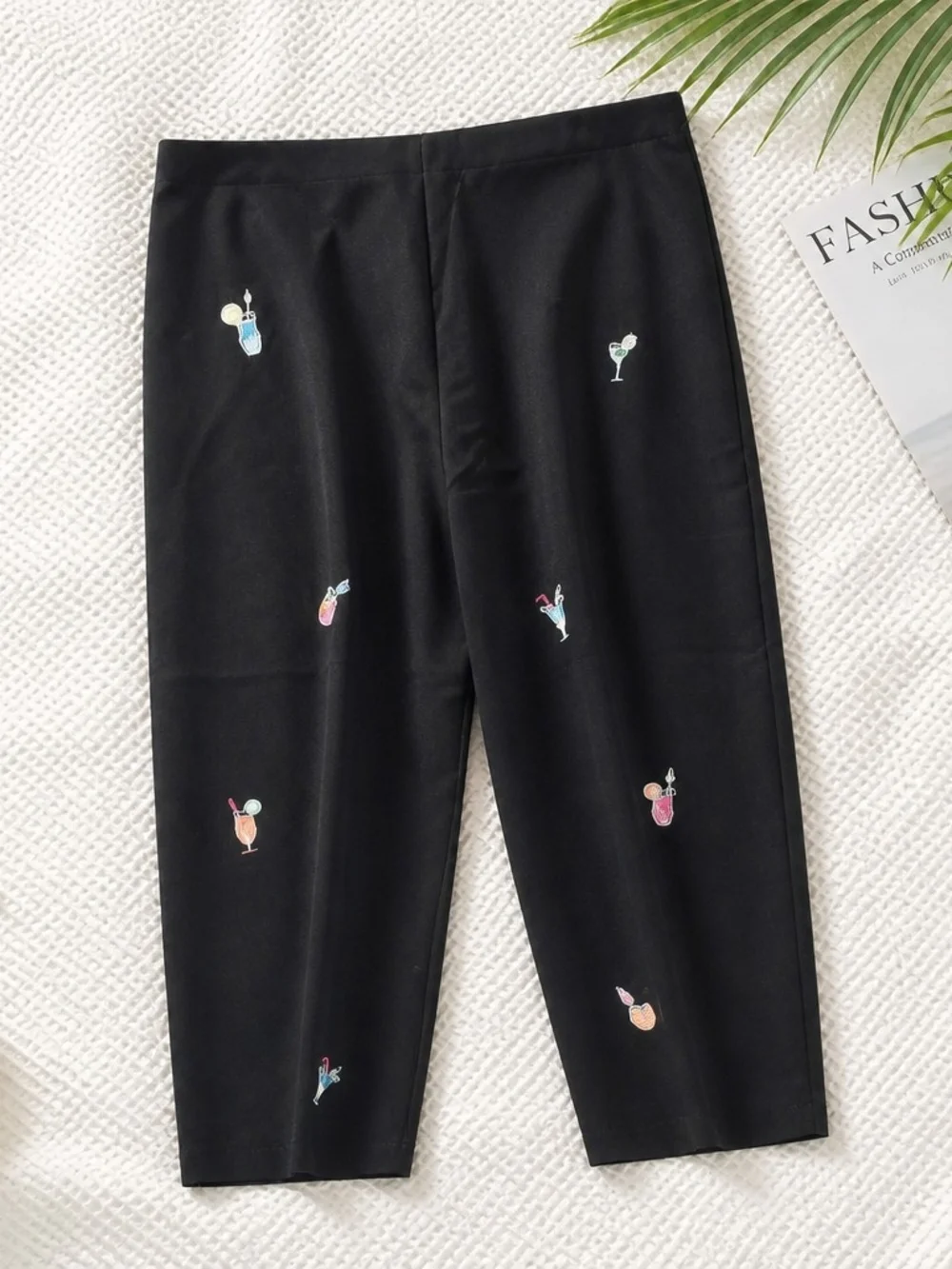 Bamboo Traders Black Cocktail Embroidered Pants